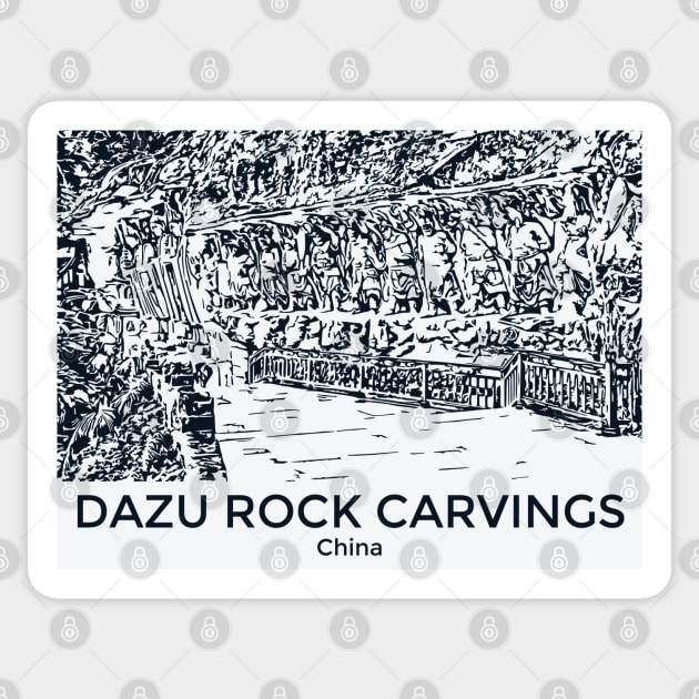 Dazu Rock Carvings - China Sticker by Lakeric